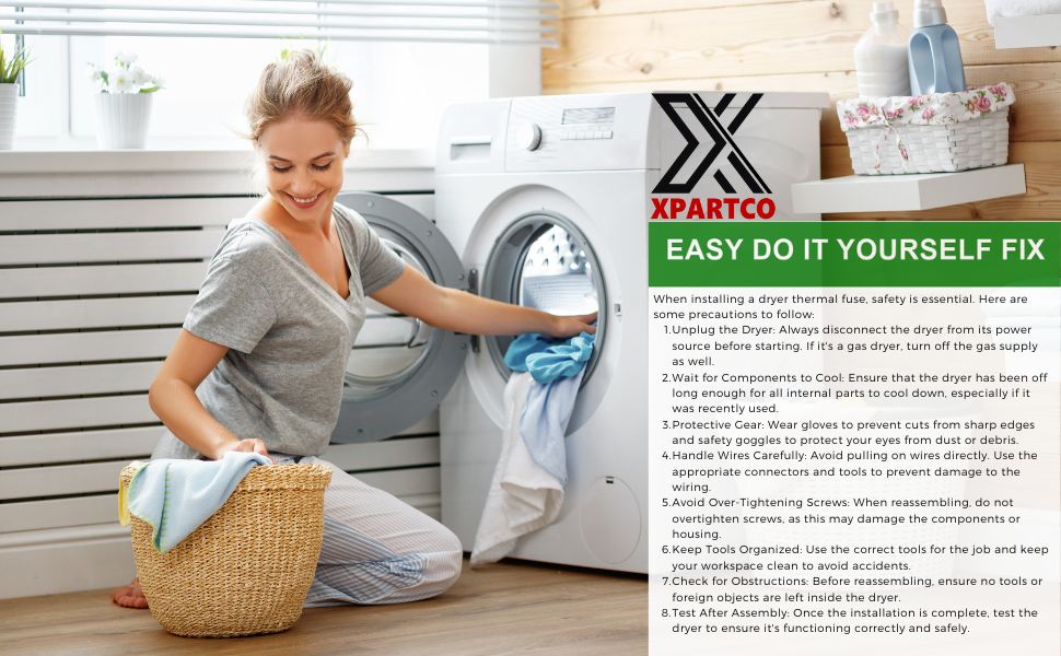 XPARTCO 3392519 Dyer Thermal Fuse WP3392519, AP6008325, PS11741460