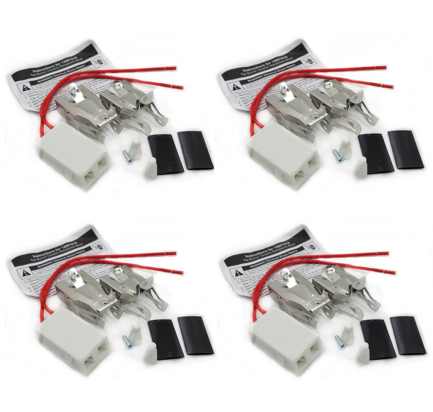 (4 Pack) 12001676 Surface Burner Receptacle AP4009015, PS1570190