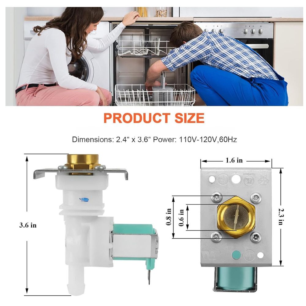 XPARTCO 17476000001140 Dishwasher Water Valve  Parts-O-Matic