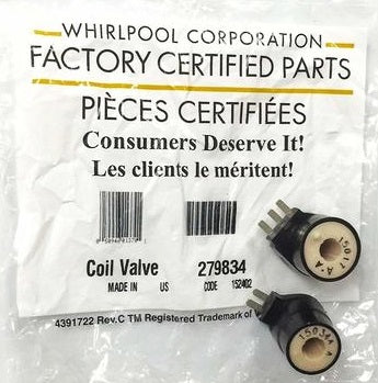 279834 Dryer Genuine OEM Gas Valve Solenoid AP3094251, PS334310, 5303931775