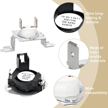 XPARTCO 280148 Dryer Thermostat Set WP8557403, AP6013164, 8318314