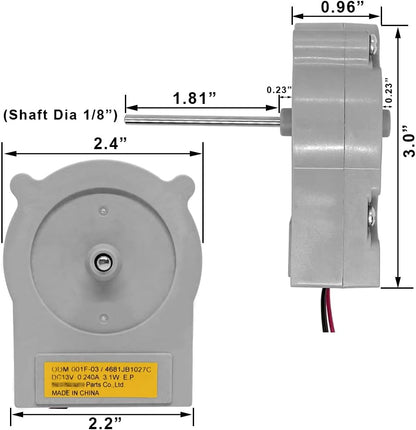 XPARTCO 4681JB1027C Refrigerator Evaporator Fan Motor Exact Replacement Parts