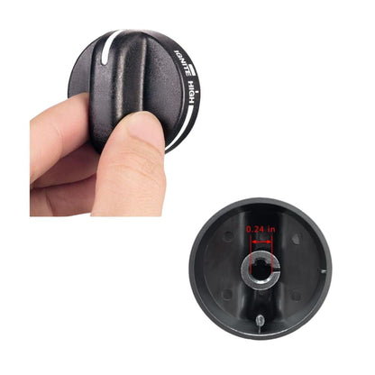 XPARTCO 8273103 Gas Range Burner Knob (Black) Replaces WP8273103  Parts-O-Matic