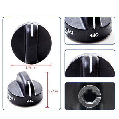 XPARTCO 8273103 Gas Range Burner Knob (Black) Replaces WP8273103  Parts-O-Matic