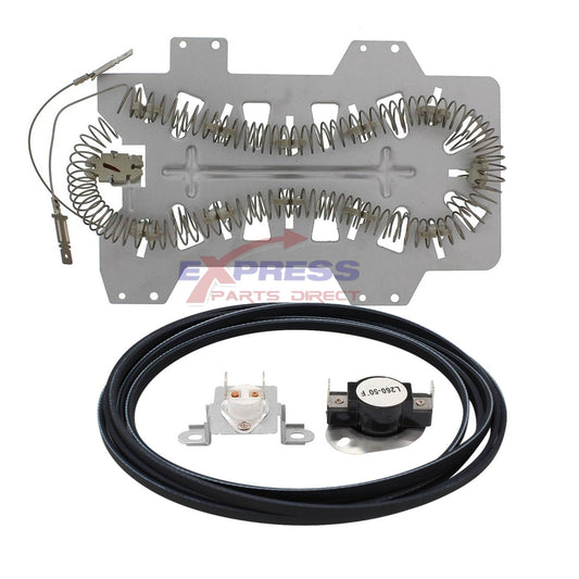 EXPSHT2B Dryer Heater, Belt  & Thermostat Kit Replaces DC47-00019A, 6602-001655, DC47-00018A, DC96-00887C