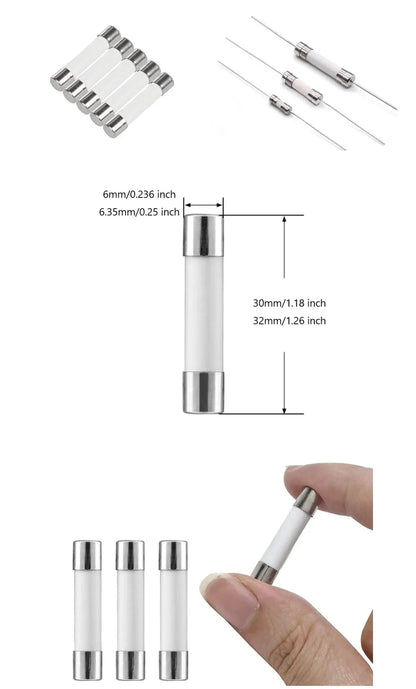 XP20A-SB Ceramic Line Fuse, Slow Blow, 20A - 6.35 x 32 mm XPARTCO
