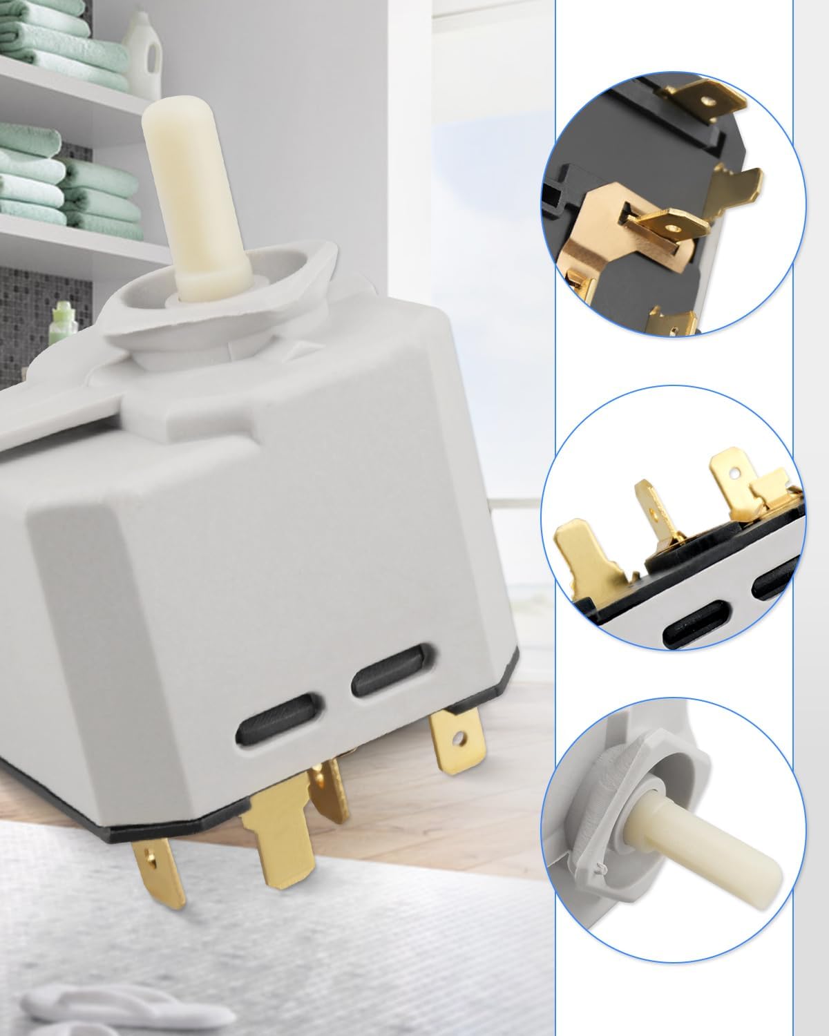 XPARTCO W10117655 Dryer Push to Start Switch Replaces WPW10117655