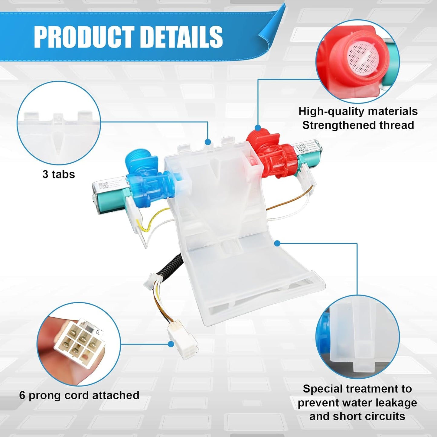 W10144820 Water Inlet Valve WPW10144820, AP6015761, PS11749042