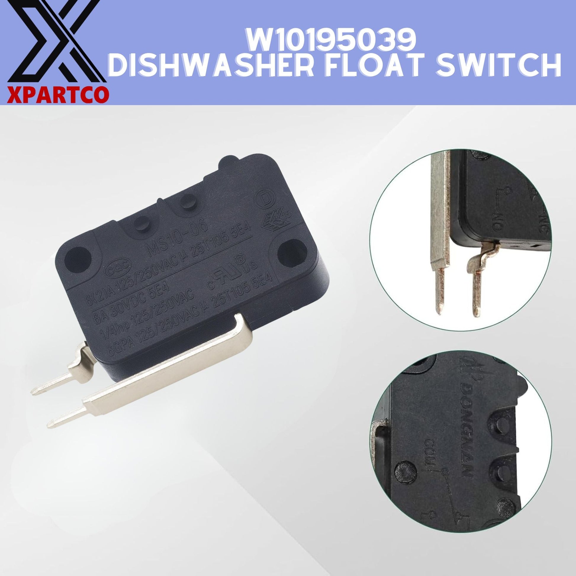 XPARTCO W10195039 Dishwasher Float Switch Replaces WPW10195039 XPARTCO