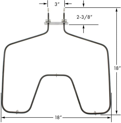 ERB WB44K10005 Oven Bake Element WB30X46987, AP7216188, PS17626202