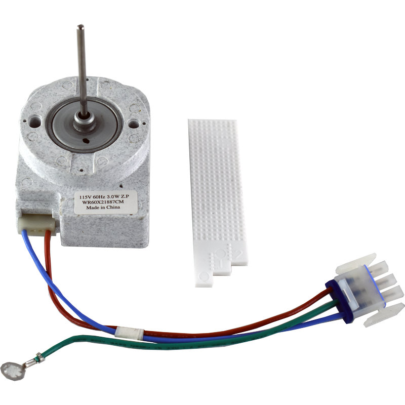 WR60X21887CM Refrigerator Evaporator Fan Motor Replaces WR60X21887