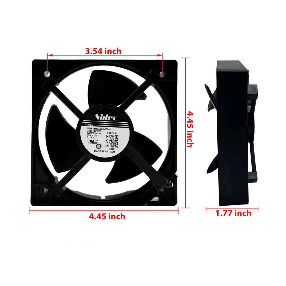 WR60X25858 Refrigerator Evaporator Fan Motor U11P14MS7AA3-57A61, WR60X10340