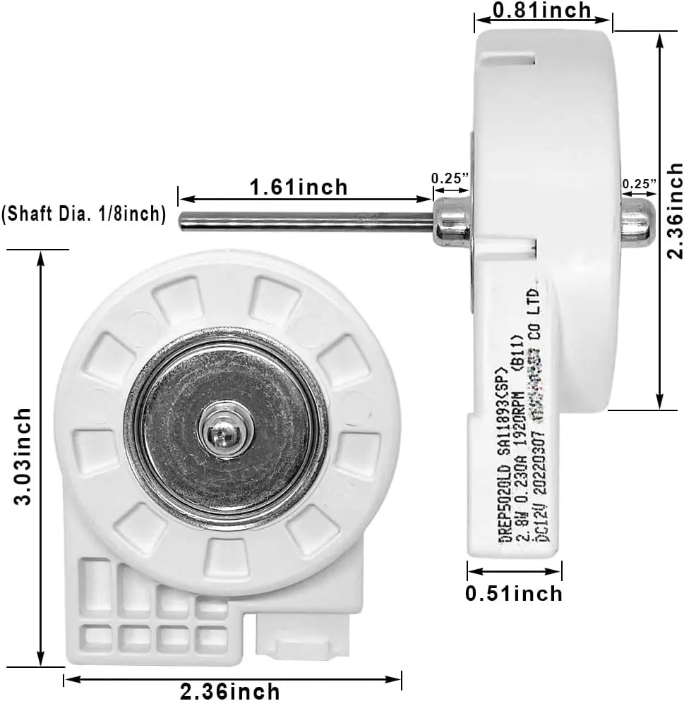 DA31-00146J Refrigerator Evaporator Fan Motor AP5326111, OEM21304446, PS4138378