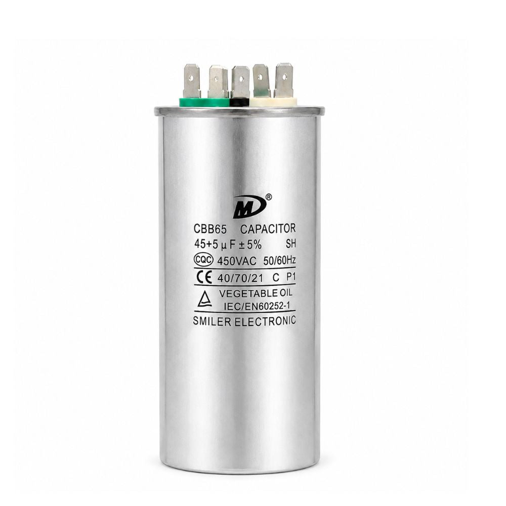 XPDC45X5-450R HVAC ROUND DUAL RUN CAPACITOR | 45+5 MFD 450 Volts  Parts-O-Matic