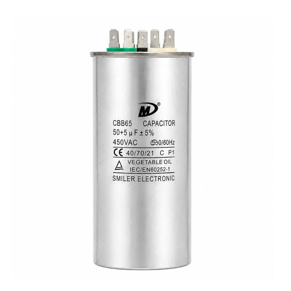 XPDC50X5-450R HVAC ROUND DUAL RUN CAPACITOR | 50+5 MFD 450 Volts  Parts-O-Matic