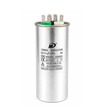 XPDC80X5-450R HVAC ROUND DUAL RUN CAPACITOR | 80+5 MFD 450 Volts  Parts-O-Matic