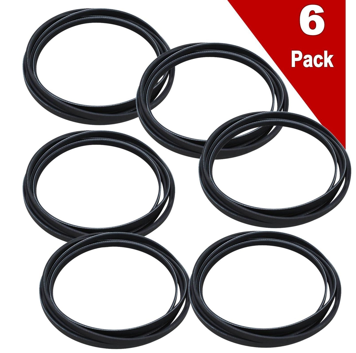 (6 Pack) 341241 (CMP) Dryer Drum Belt AP2946843, PS346995