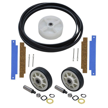 EXP360 Dryer Drum Belt, Drum, Rollers & Front Glide Set Replaces WPY312959, 12001541, WP6-3129480, 306508, WP6-3037050