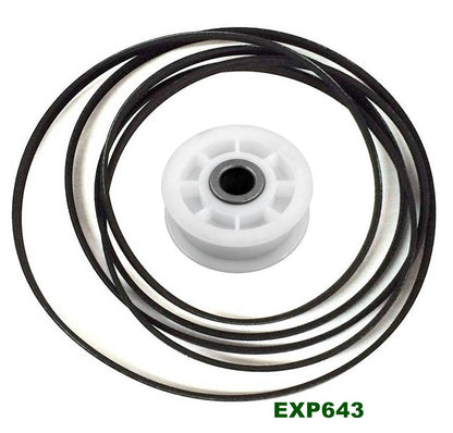 EXP643 Dryer Belt And Idler Pulley Set Replaces 4400EL2001F, 4560EL3001A