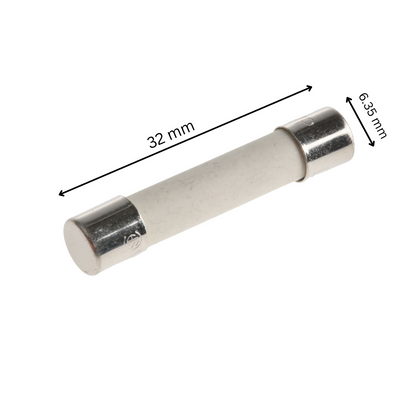 XP20A-SB Ceramic Line Fuse, Slow Blow, 20A - 6.35 x 32 mm  Parts-O-Matic